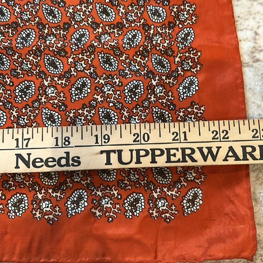 Orange Patterned Scarf - Picture 4 of 5
